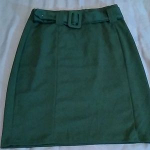 Black knee length skirt with belt